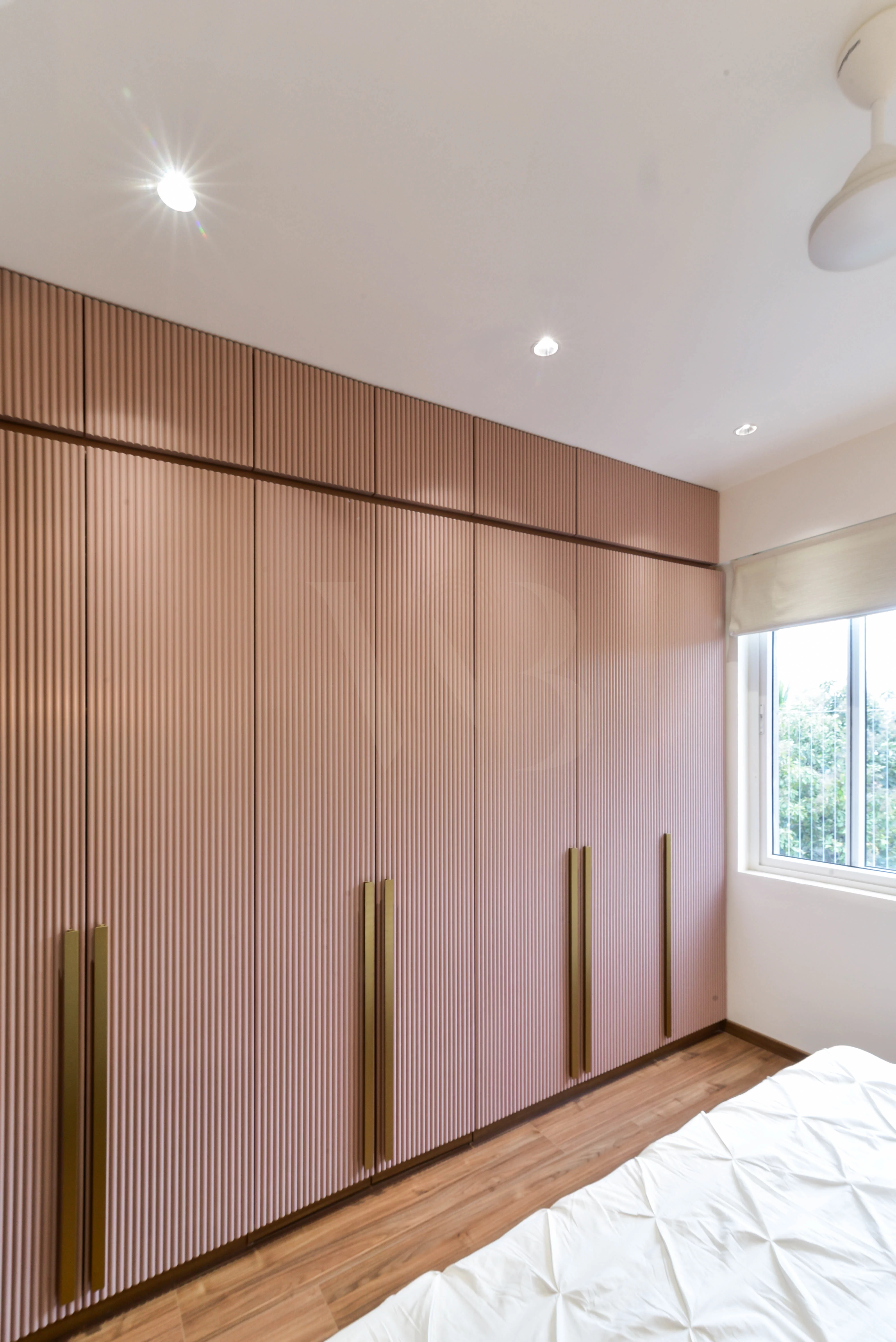 Floor to ceiling wardrobes with loft storage