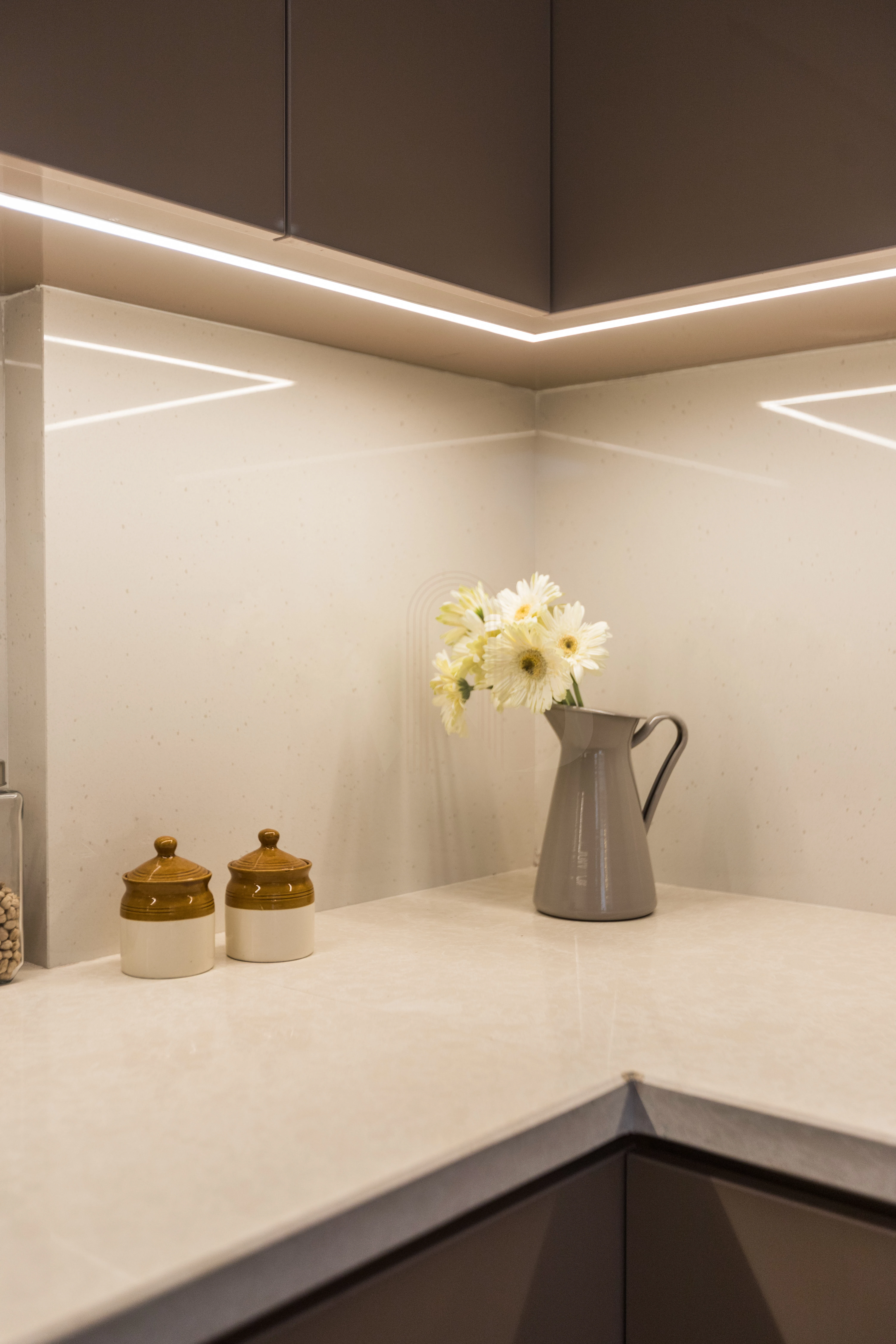 Wide angle kitchen functionality and circulation view